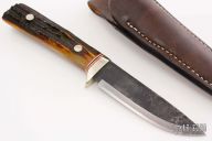 Sheath Knife - Stag Handle by Moriya