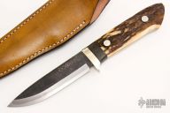 Sheath Knife - Stag Handle by Moriya