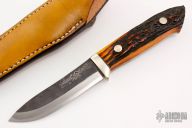 Sheath Knife - Stag Handle by Moriya