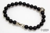 Silver and Onyx Pitbull Bracelet