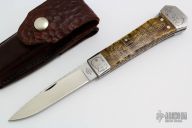 Silver Wire Inlaid Lockback