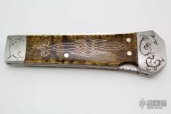 Silver Wire Inlaid Lockback