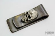 Skull Money Clip - Sterling Silver