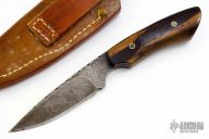 Small Damascus Fixed Blade