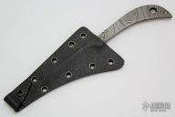 Small Damascus Fixed Blade