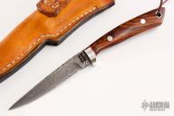 Small Damascus Fixed Blade