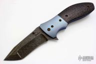 Snap Tanto Flipper - Damascus Blade