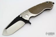 Solo Flipper - Green Micarta Inlay