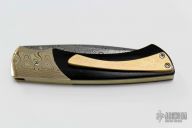 Sparrow Hawk Folder with Damascus & Mokume