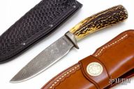 Stag and Damascus Hunter