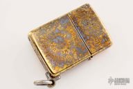 Steel Flame Zippo - Crusader Cross and Rampant Lion