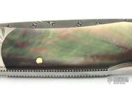 Damascus & Black Lip Pearl Lockback