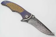 Tighe Coon - Damasteel and 48 Yellow Sapphires