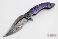Timascus, Zirconium and Damasteel Flipper #33