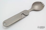 Titanium folding Spork