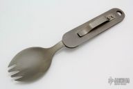 Titanium folding Spork