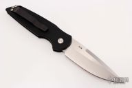 TR-3 LTD - Black Handle/Pearl Button/Satin/Plain