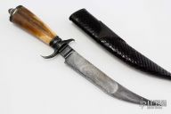 Walrus Ivory Damascus Fighter