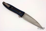 Wharncliffe Flipper - Black/Blue Carbon Fiber