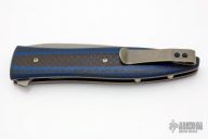 Wharncliffe Flipper - Black/Blue Carbon Fiber