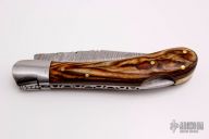 Damascus and Zebrawood Lockback