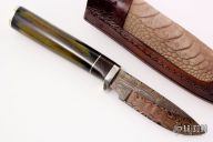 Hunter - Zebra leg w/ Bird's Eye Pattern Damascus