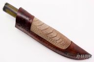 Hunter - Zebra leg w/ Bird's Eye Pattern Damascus