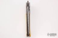 Damasteel and Gold Lip Pearl Linerlock