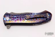 Deluge Framelock #12 - Timascus and XHP Core Damascus