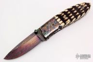 Damascus and Armadillo Linerlock - Wayne Whittaker