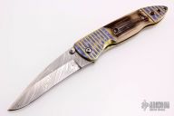 Bolster Lock - Damascus/Mammoth Ivory
