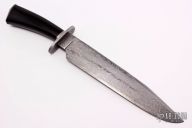 Damascus and Buffalo Horn Bowie