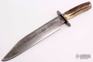 Damascus and Stag Bowie