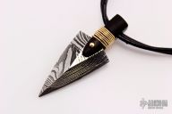 Damascus Arrowhead Necklace w/ Diamond