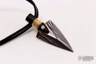 Damascus Arrowhead Necklace w/ Diamond