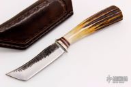 Stag Pocket Knife with Sheath