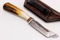 Stag Pocket Knife with Sheath