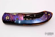 Damascus and Jigged Bone Gentleman's Folder