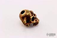Copper/Brass Skull Bead w/ Knife Through Head