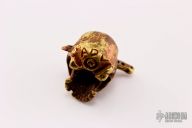Copper/Brass Skull Bead w/ Knife Through Head
