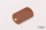 Copper Flag and Flower Dog Tag