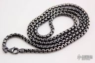 24" 3mm Sterling Silver KillBox Chain - Steel Flame