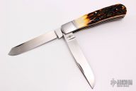 Two-Blade Trapper - Amber Stag