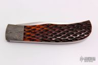 Damascus and Jigged Bone Slipjoint