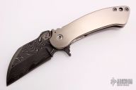 Framelock Flipper - Damascus Wharncliffe