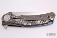 Stedemon Knife Co. ZKC Flipper Knife Gray Milled (3.5" Satin) B-01