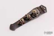 3D Clip with 3 Bronze Warrior Skulls