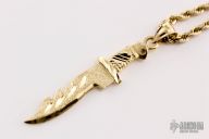 14KT Gold Knife necklace