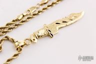 14KT Gold Knife necklace