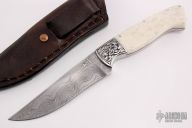 Engraved Damascus Montana Hunter